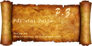 Pávlai Zella névjegykártya